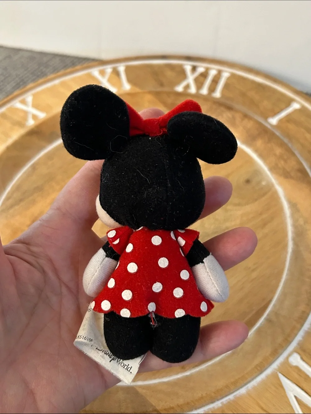 Disney Minnie Mouse Plush in Red Polka Dot Dress mini collectible 4”